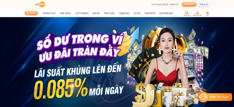 Khuyến mãi VT999 tính lãi suất số dư ví chính